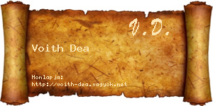 Voith Dea névjegykártya